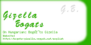 gizella bogats business card